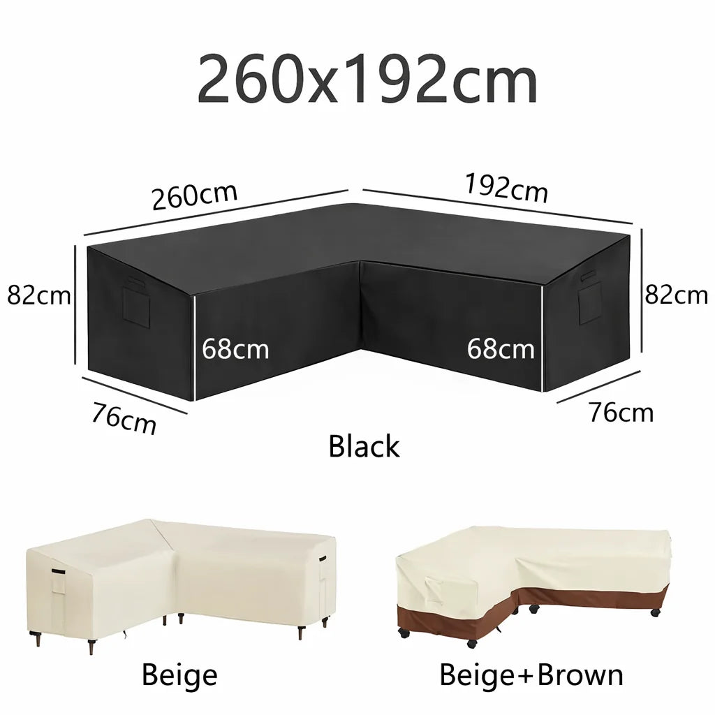 Heavy Duty Waterproof Cover for L-Shaped & Chaise Lounge Sofas – 420D Oxford