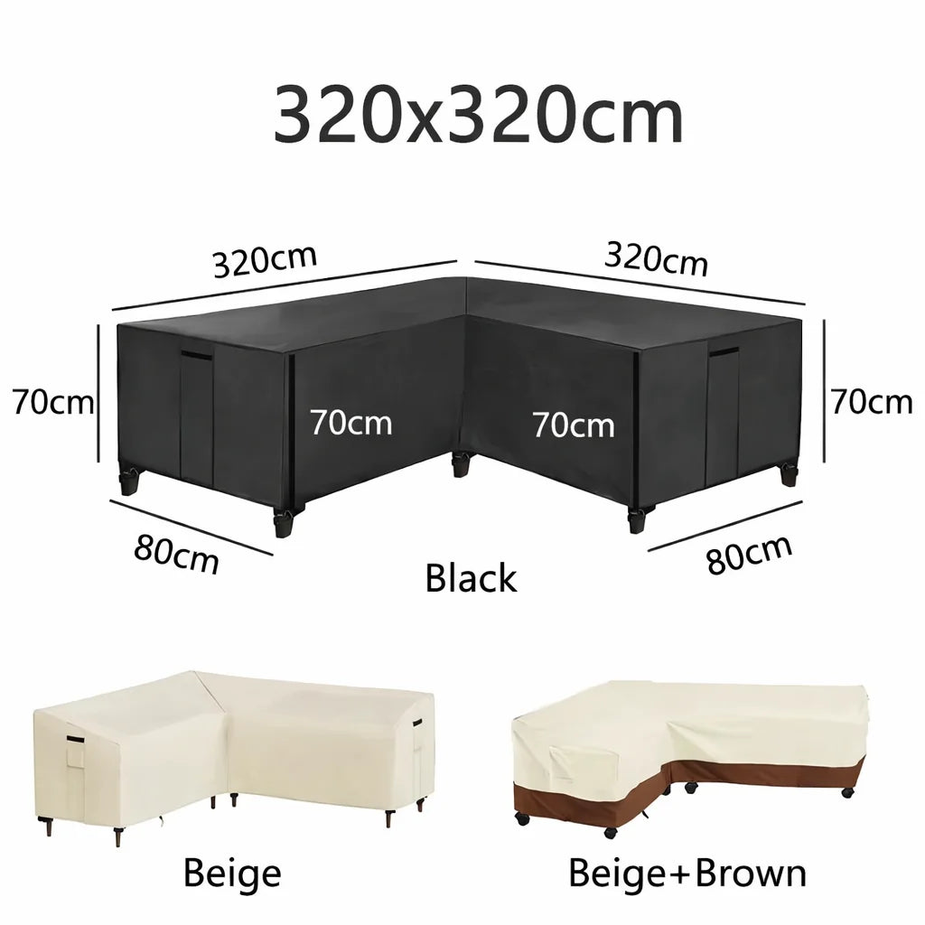 Heavy Duty Waterproof Cover for L-Shaped & Chaise Lounge Sofas – 420D Oxford