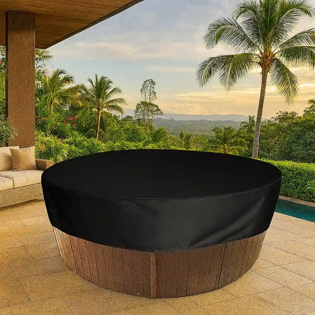 Capa Protetora Redonda para Hidromassagem Banheira ou Spa – Impermeável e Anti-UV