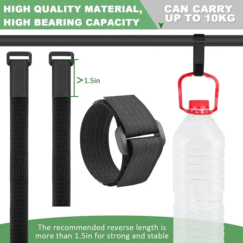 5Meter Hook and Loop Straps with 20 Buckles Adjustable Reusable Cable Strap Arbitrarily Free Cut Length Fixing Nylon Cinch Strap