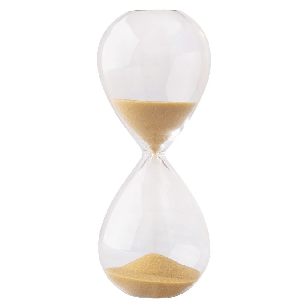 Ampulheta de Vidro 5 Minutos – Peça Decorativa para Escritório ou Estante