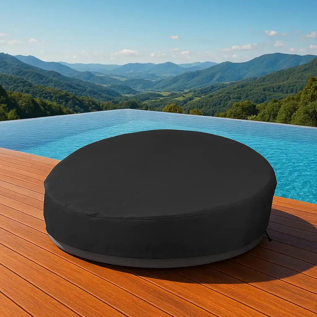 Capa para Sofá Redondo Tipo Daybed – Impermeável, Proteção Contra UV, Poeira e Chuva