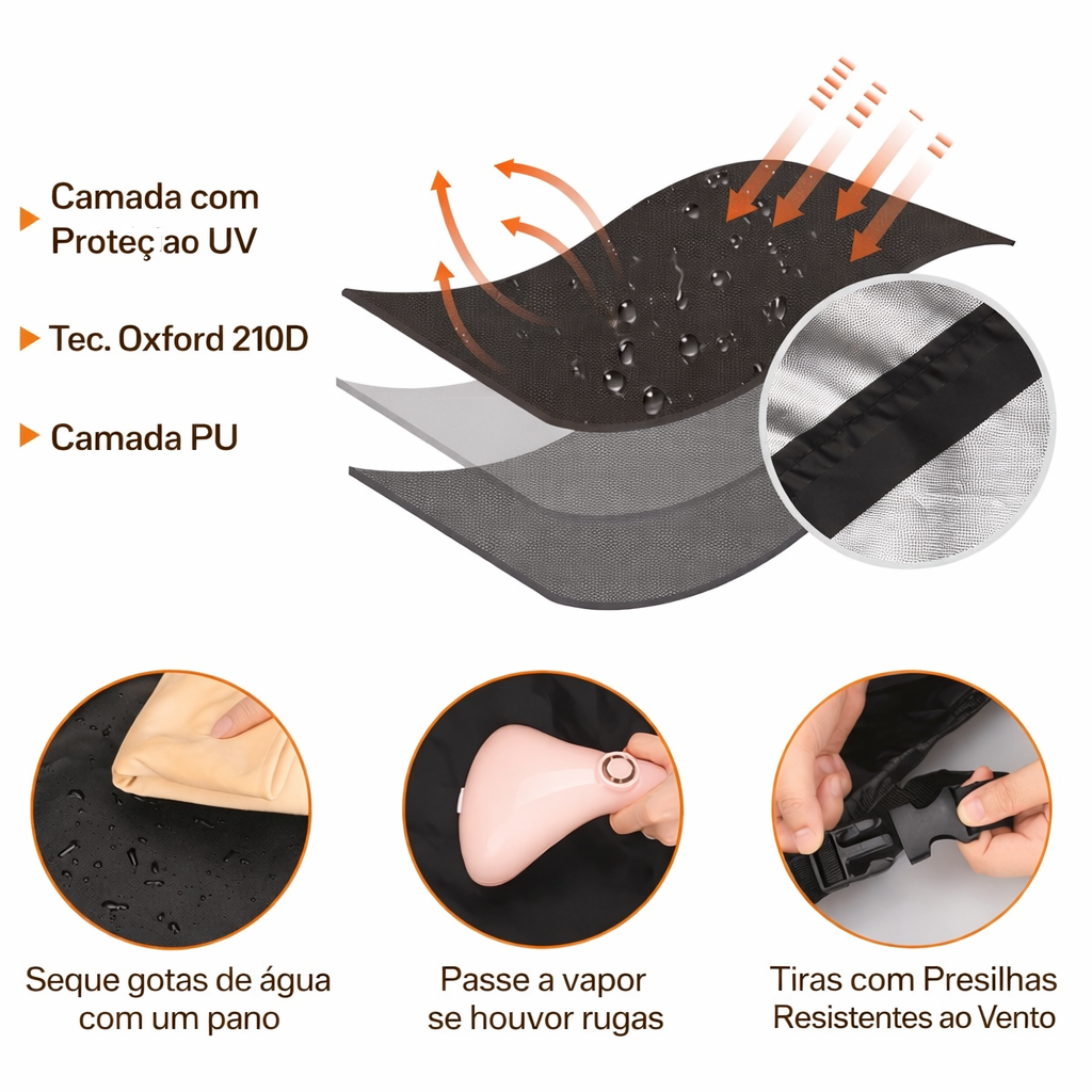 Capa Protetora para Espreguiçadeira Dupla Impermeável