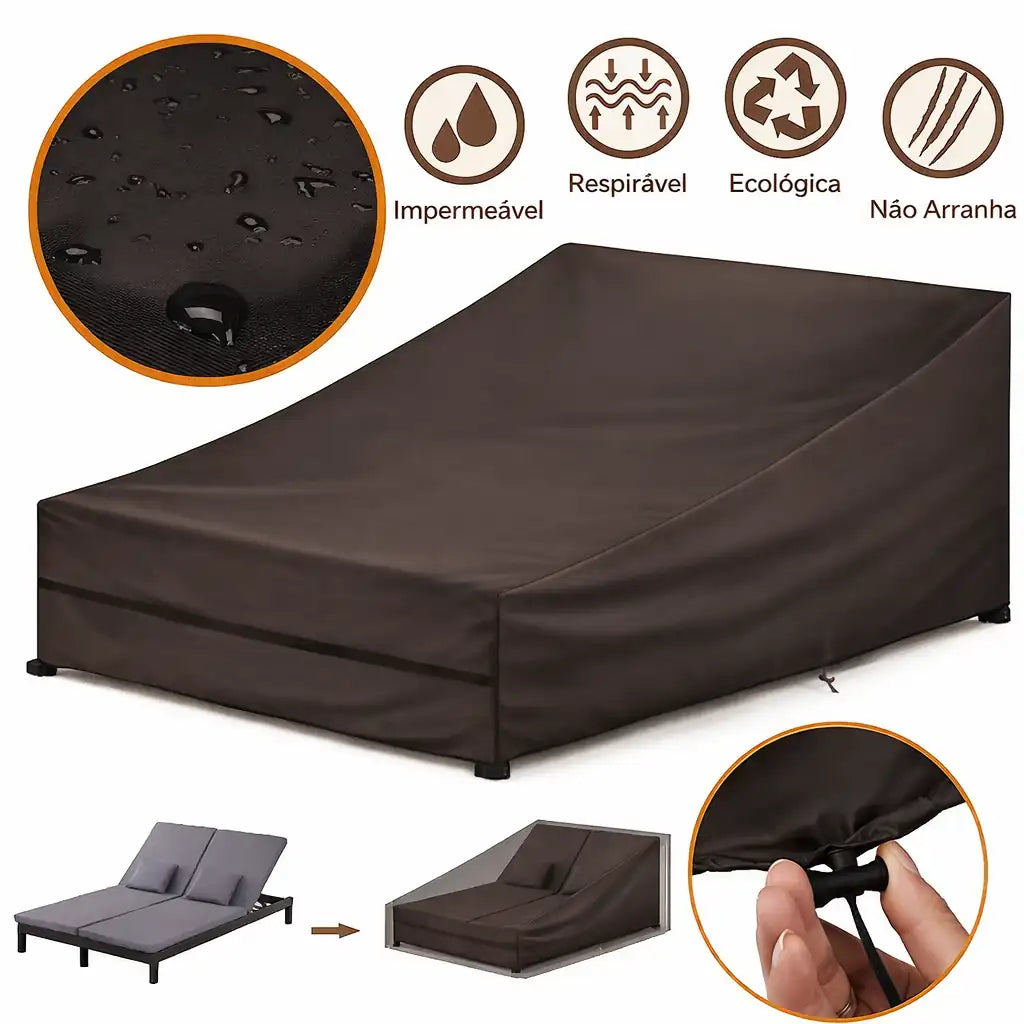 Capa Protetora para Espreguiçadeira Dupla Impermeável