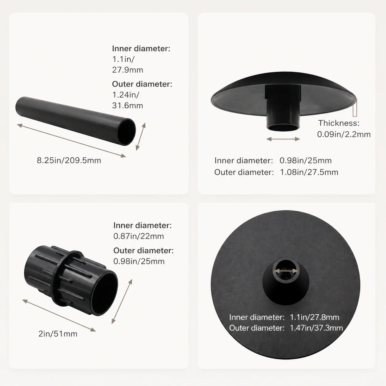 Adjustable Cover Support Pole 12”–54” – Prevent Water Pooling & Extend Cover Life