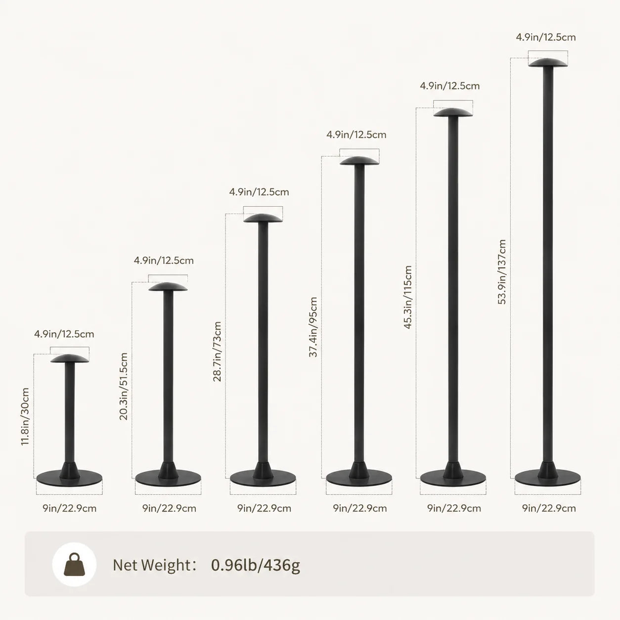 Adjustable Cover Support Pole 12”–54” – Prevent Water Pooling & Extend Cover Life