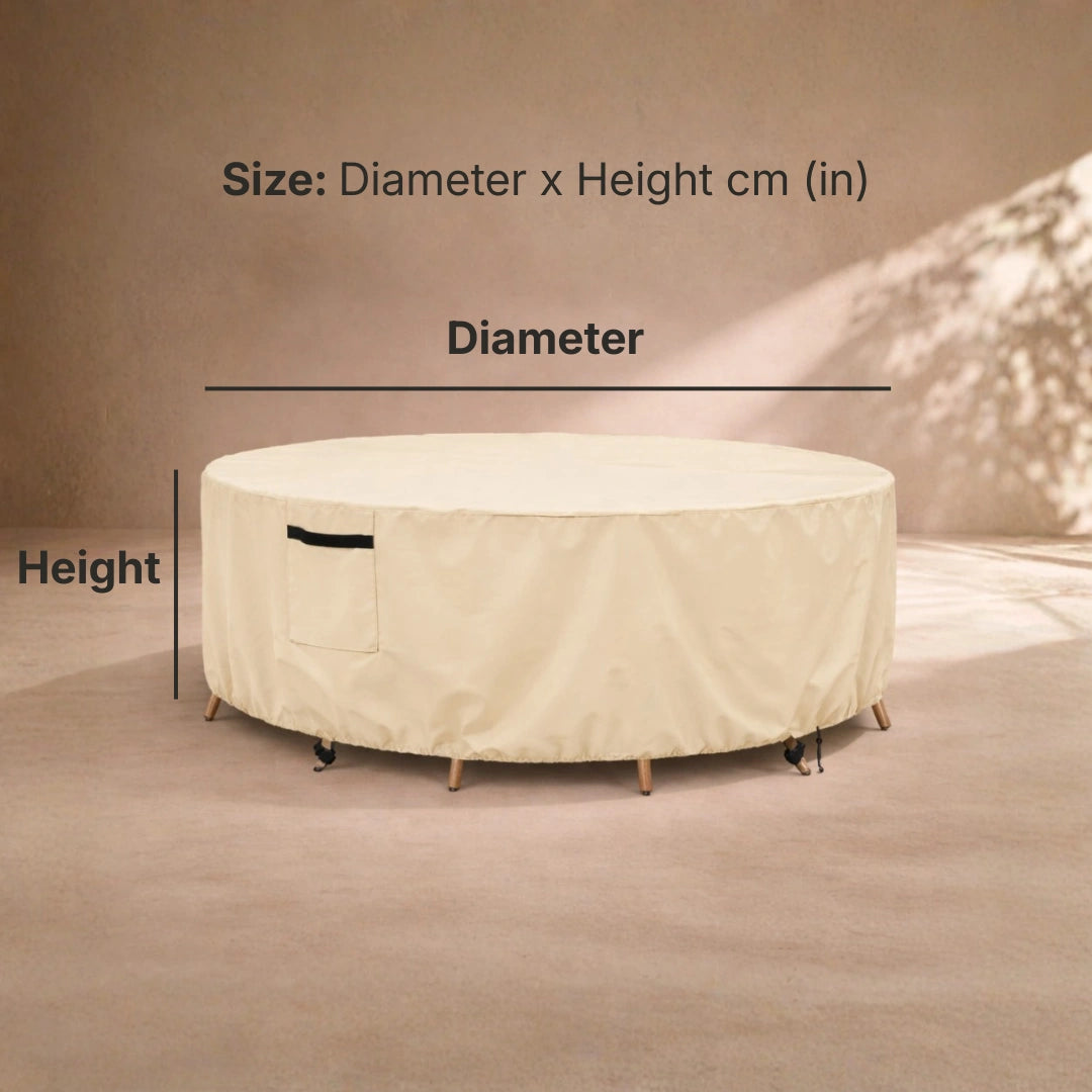 Waterproof Round Outdoor Furniture Cover