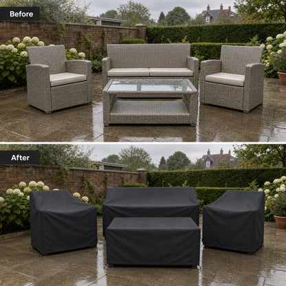 Waterproof Outdoor Furniture Cover - Patio Sofa Set Protection (4pcs)