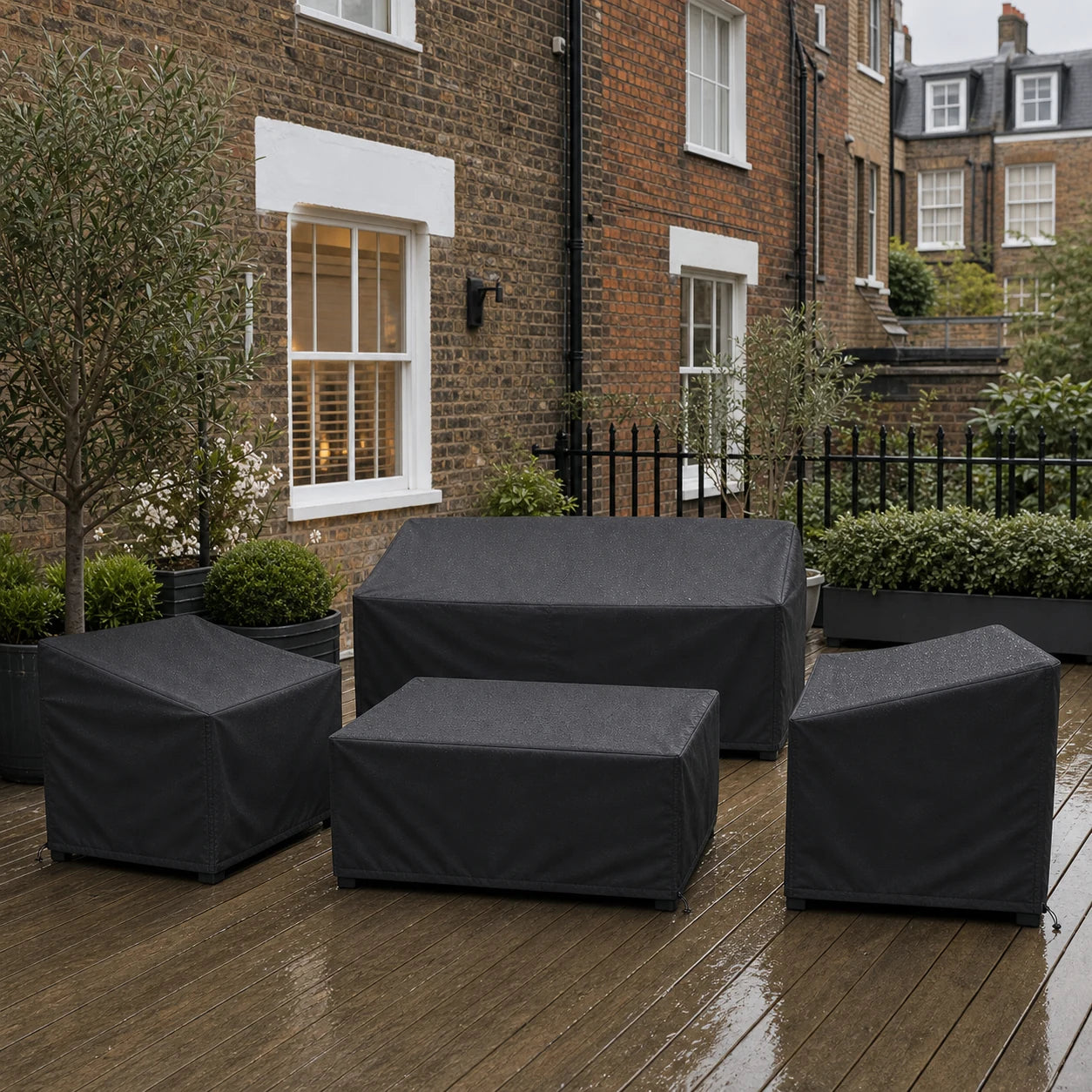 Waterproof Outdoor Furniture Cover - Patio Sofa Set Protection (4pcs)
