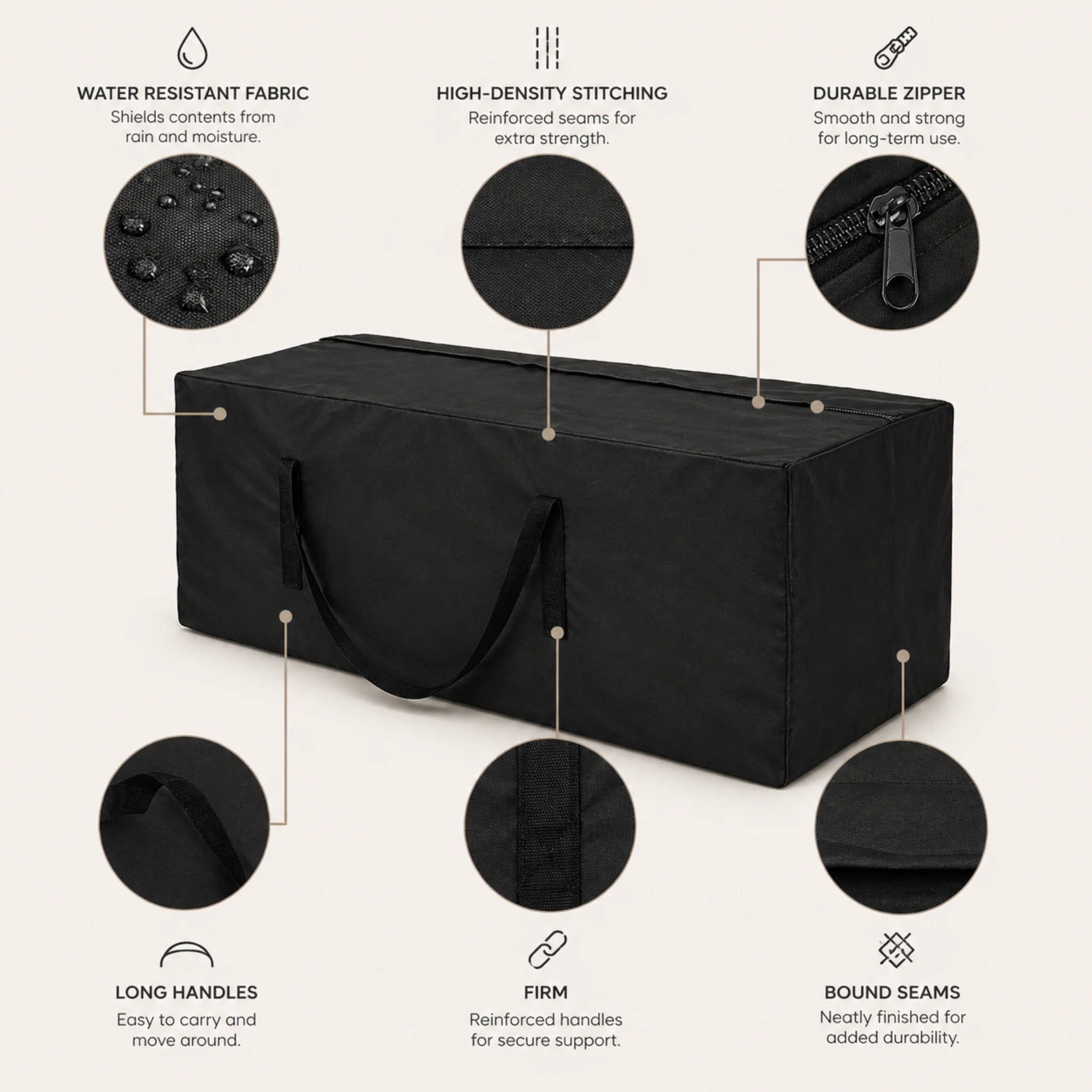 Premium Outdoor Cushion & Cover Storage Bag