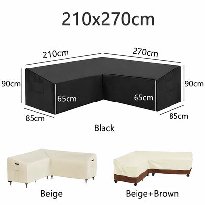Heavy Duty Waterproof Cover for L-Shaped & Chaise Lounge Sofas – 420D Oxford