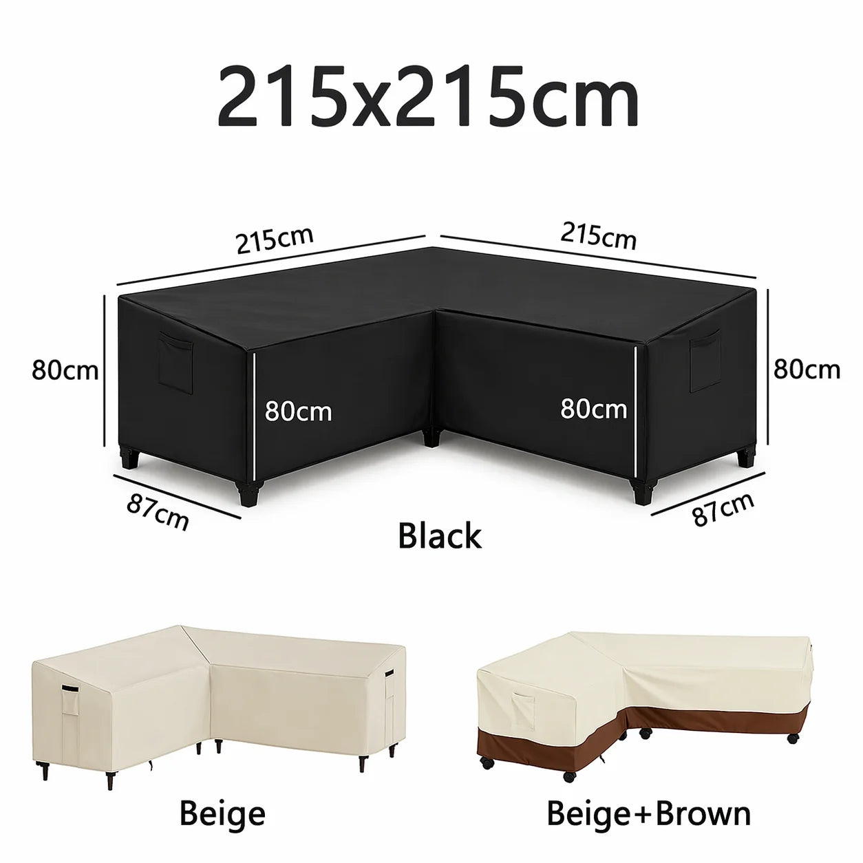 Heavy Duty Waterproof Cover for L-Shaped & Chaise Lounge Sofas – 420D Oxford