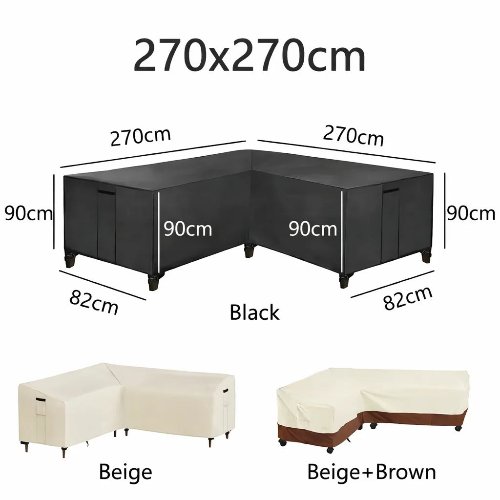 Heavy Duty Waterproof Cover for L-Shaped & Chaise Lounge Sofas – 420D Oxford
