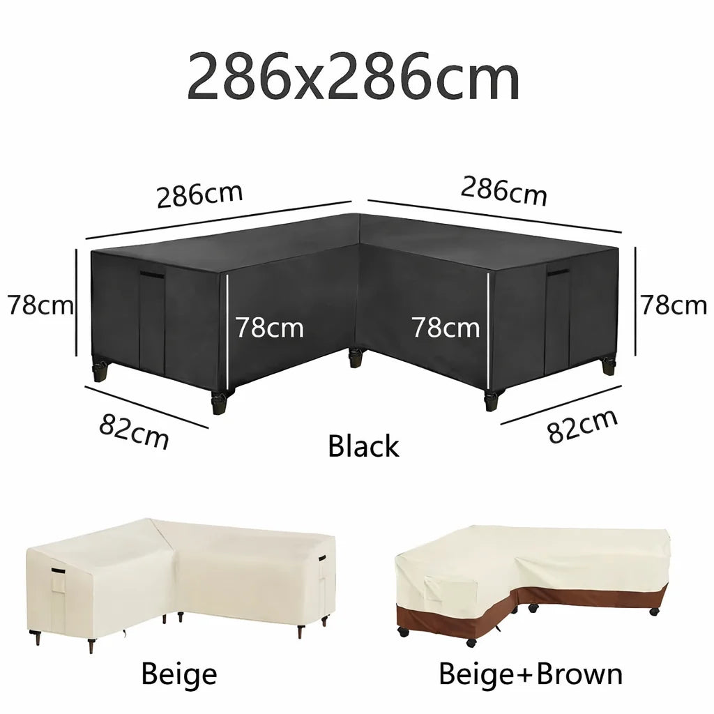 Heavy Duty Waterproof Cover for L-Shaped & Chaise Lounge Sofas – 420D Oxford