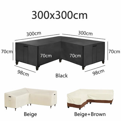 Heavy Duty Waterproof Cover for L-Shaped & Chaise Lounge Sofas – 420D Oxford