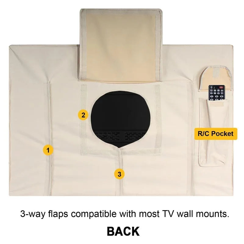 Outdoor TV Cover Waterproof – 600D Heavy Duty for 22”–75” TVs