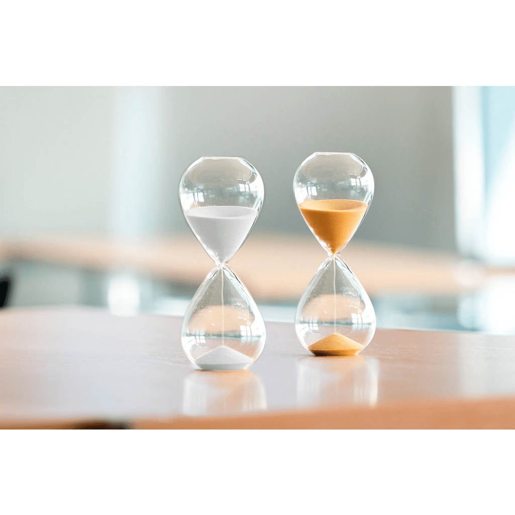 Ampulheta de Vidro 5 Minutos – Peça Decorativa para Escritório ou Estante