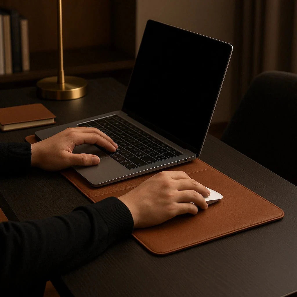 Capa Multiuso para MacBook em Couro PU – Com Mouse Pad Integrado