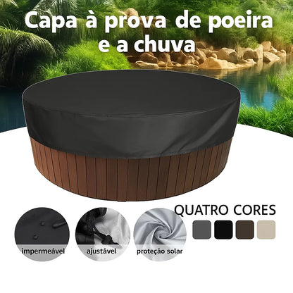 Capa Protetora Redonda para Hidromassagem Banheira ou Spa – Impermeável e Anti-UV
