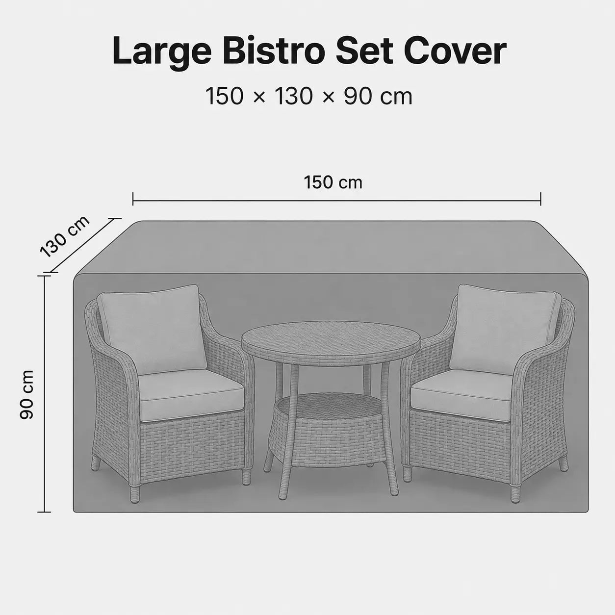 Bistro Set Cover – Waterproof Cover for Table & 2 Chairs