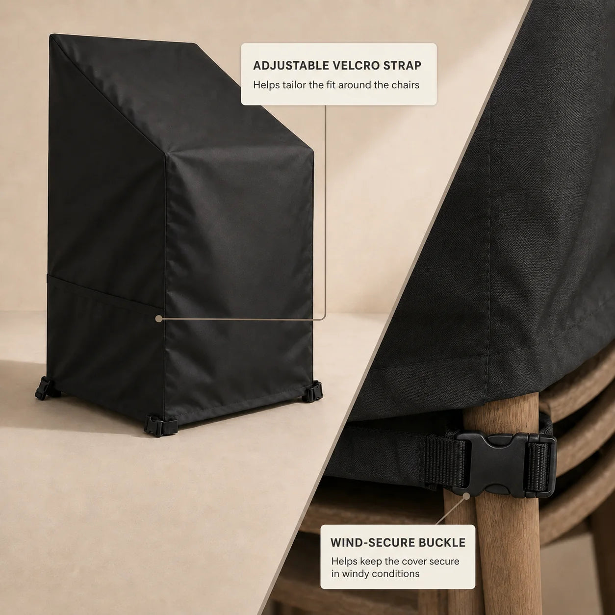 Waterproof Cover for Stacking Garden Chairs