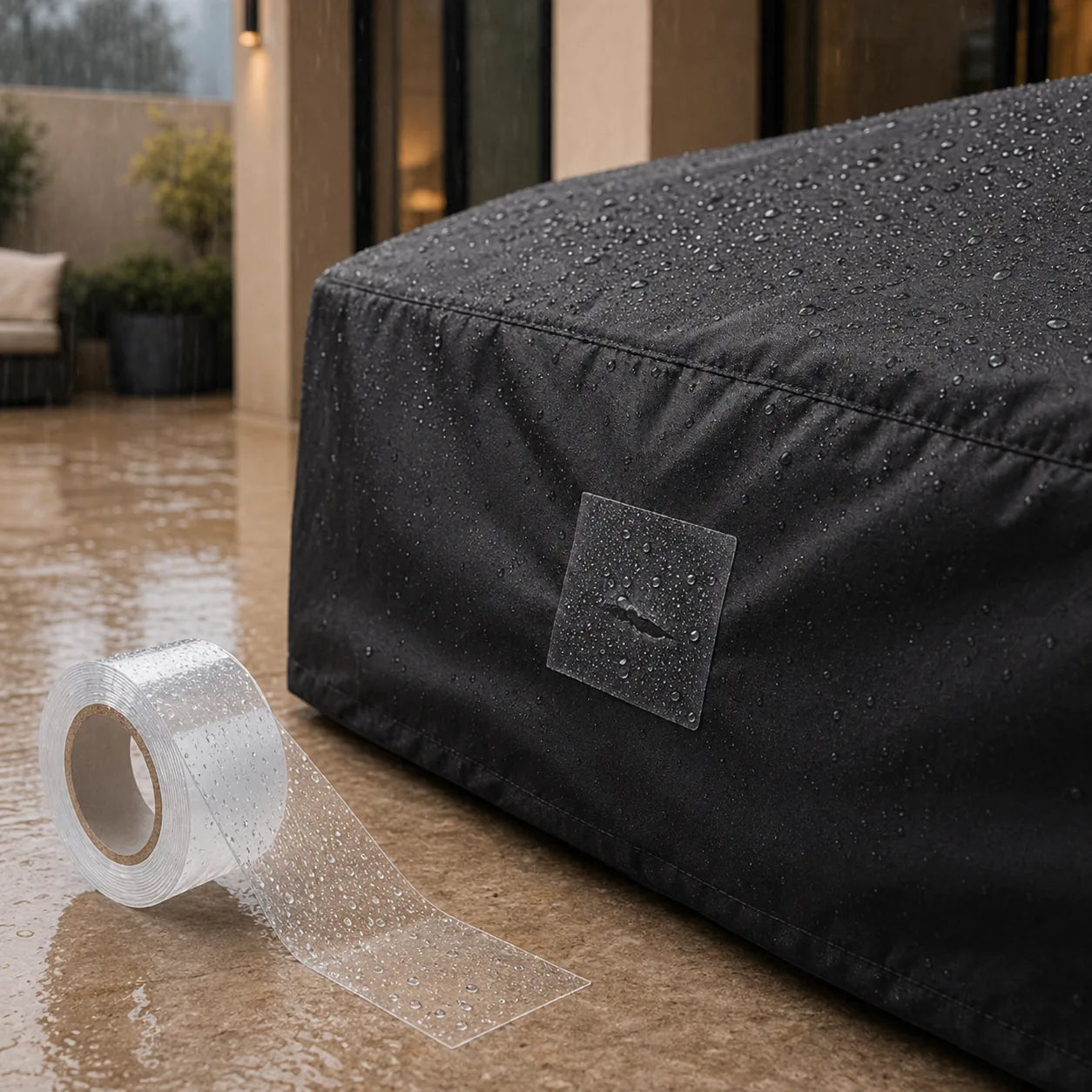 Transparent Waterproof Repair Tape – Invisible Protection for Outdoor Covers & Fabrics