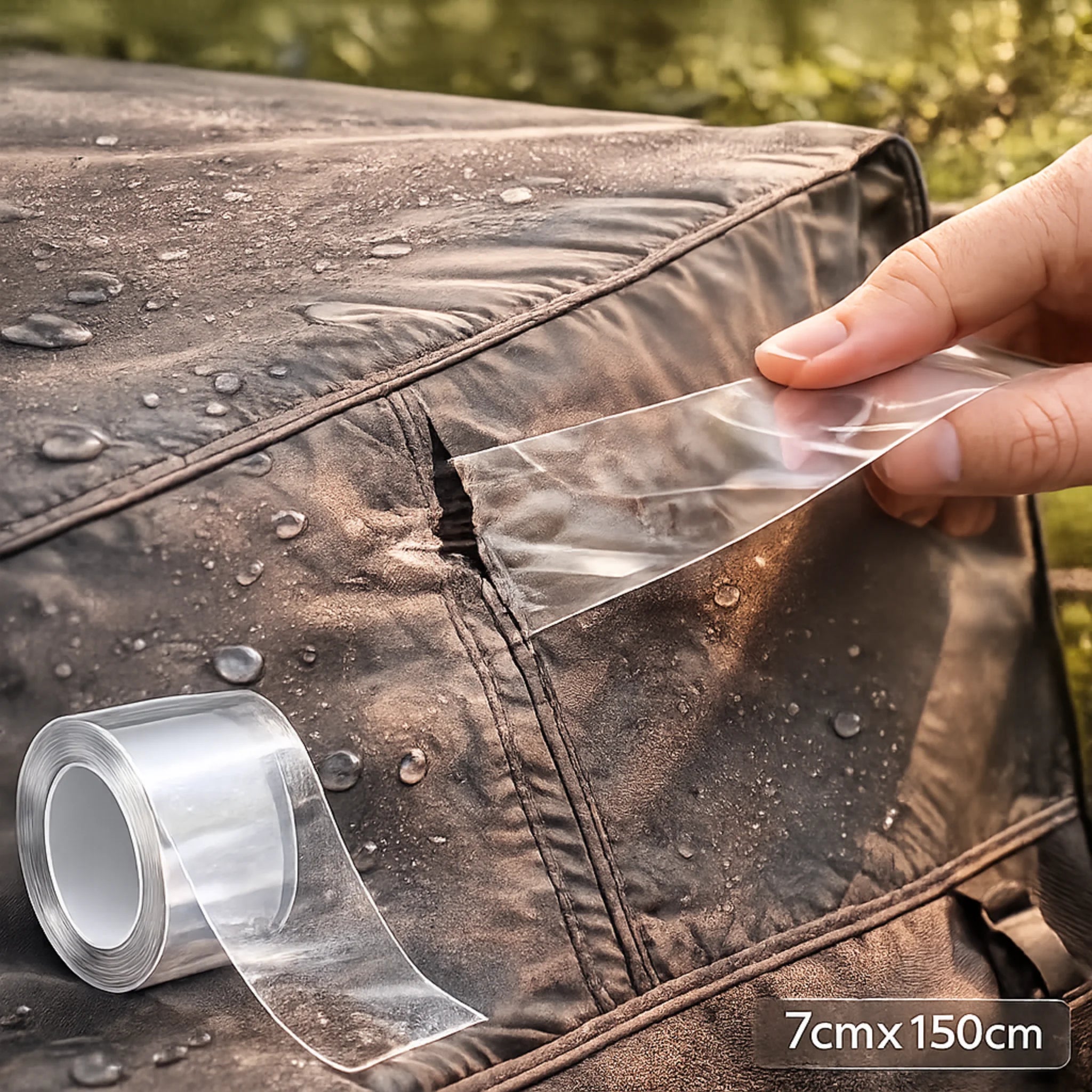 Transparent Waterproof Repair Tape – Invisible Protection for Outdoor Covers & Fabrics