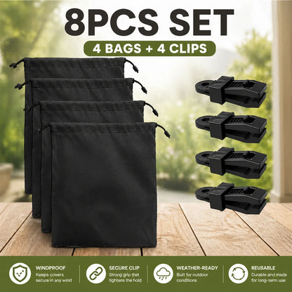 Windproof Cover Weights with Adjustable Clip – Secure Your Outdoor Covers Against Wind