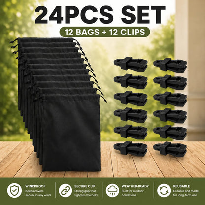 Windproof Cover Weights with Adjustable Clip – Secure Your Outdoor Covers Against Wind