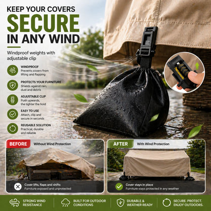 Windproof Cover Weights with Adjustable Clip – Secure Your Outdoor Covers Against Wind
